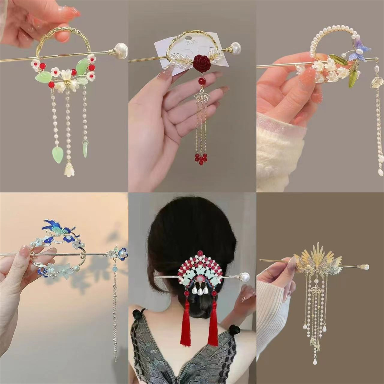 Go Ethnic Fashion - Grampo de cabelo estilo étnico para