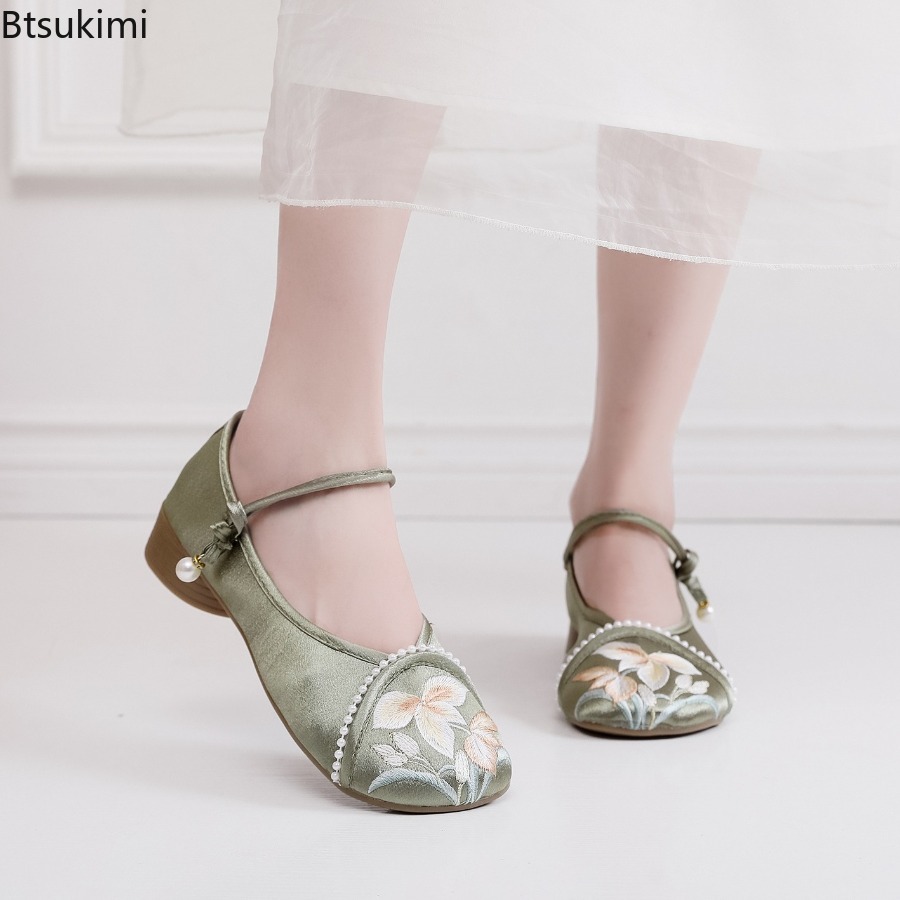Ethnic Fashion Women - Sapatos Femininos de Salto Baixo Estilo