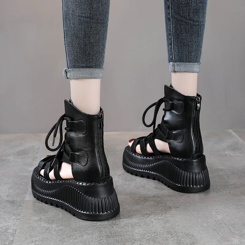 8cm étnico vaca couro genuíno  - Ethnic Fashion Women avaliação e preço