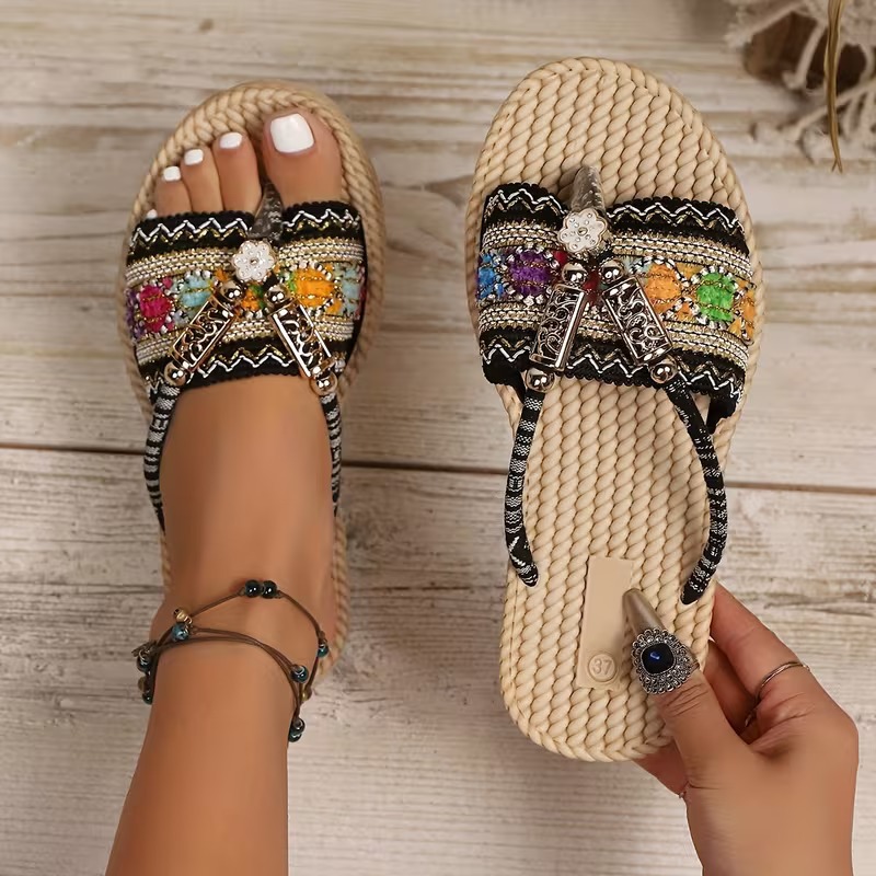 Mulheres chinelos ao ar livre  - Ethnic Fashion Women avaliação e preço