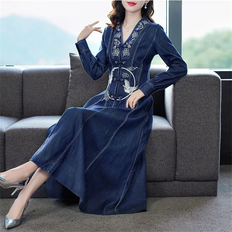Vestido Jeans Cheongsam de Man - Ethnic Fashion Design avaliação e preço