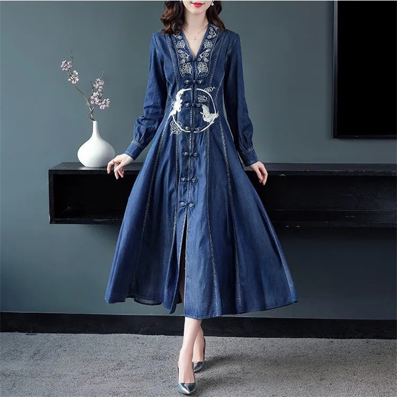 Vestido Jeans Cheongsam de Man - Ethnic Fashion Design avaliação e preço