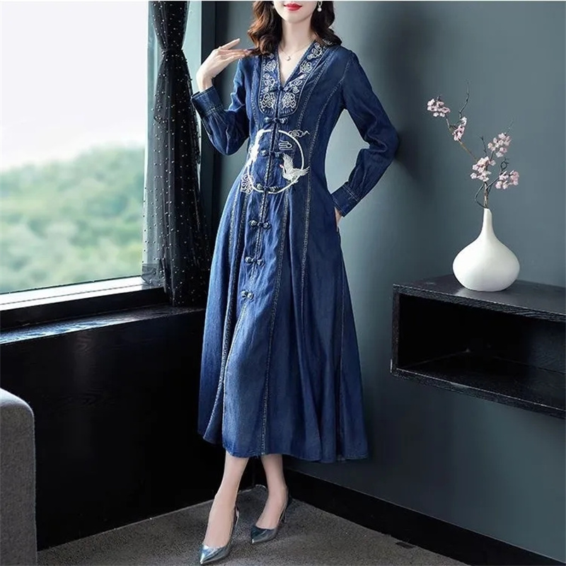 Vestido Jeans Cheongsam de Man - Ethnic Fashion Design avaliação e preço